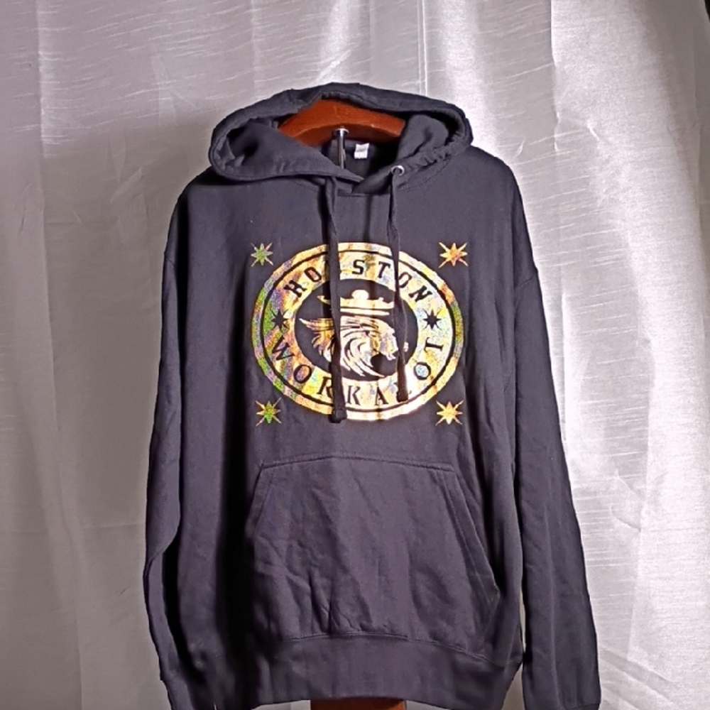 Black  Hoodie With A Gold Print Size XL‎